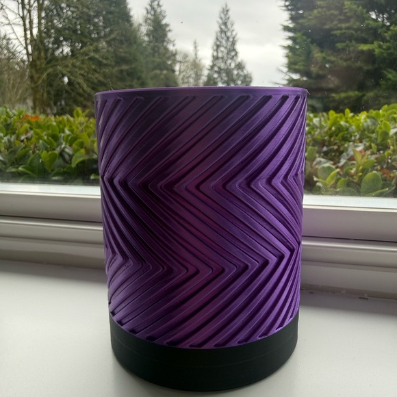 Modern Purple Zigzag Plant Pot - Small - Picture 2 of 8